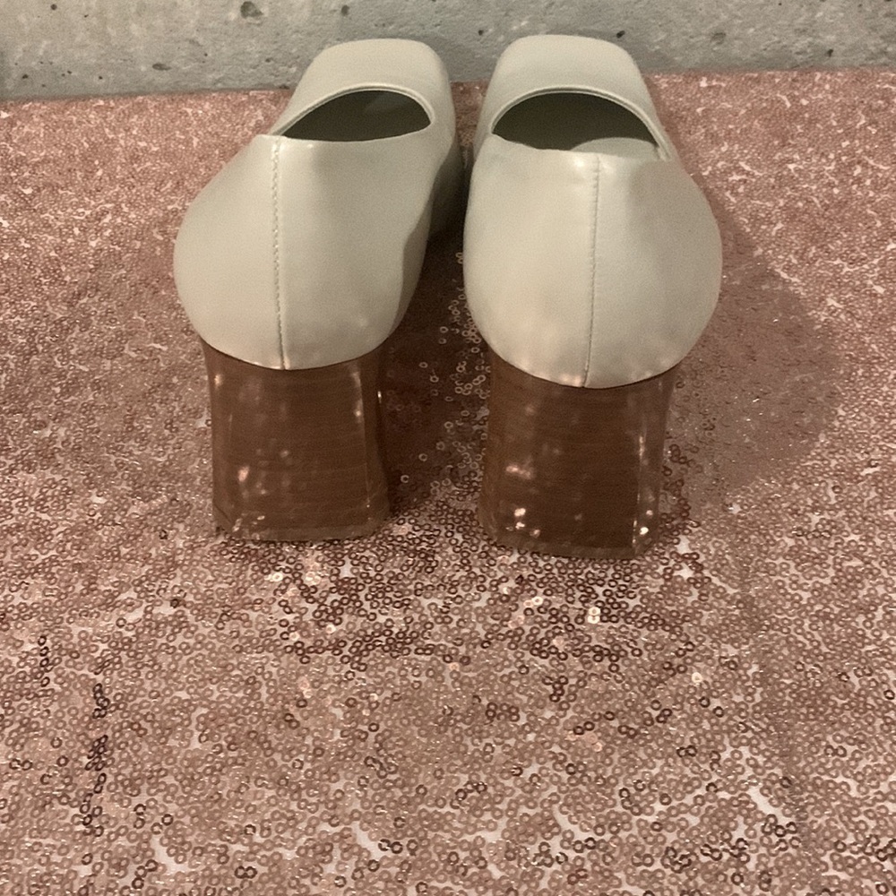 Kenneth Cole New York Square Toe Wooden Block Heel Pumps - Size 7.5 - Picture 5 of 7
